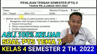 Soal PTS Tema 7 Kelas 4 SD Semester 2 Tahun 2022