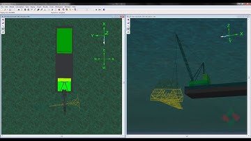 [OrcaFlex v10.3] Jacket Upending using Pipelay Barge - Pt.1