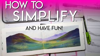 How to SIMPLIFY the landscape ✶ Gouache painting beginner tutorial