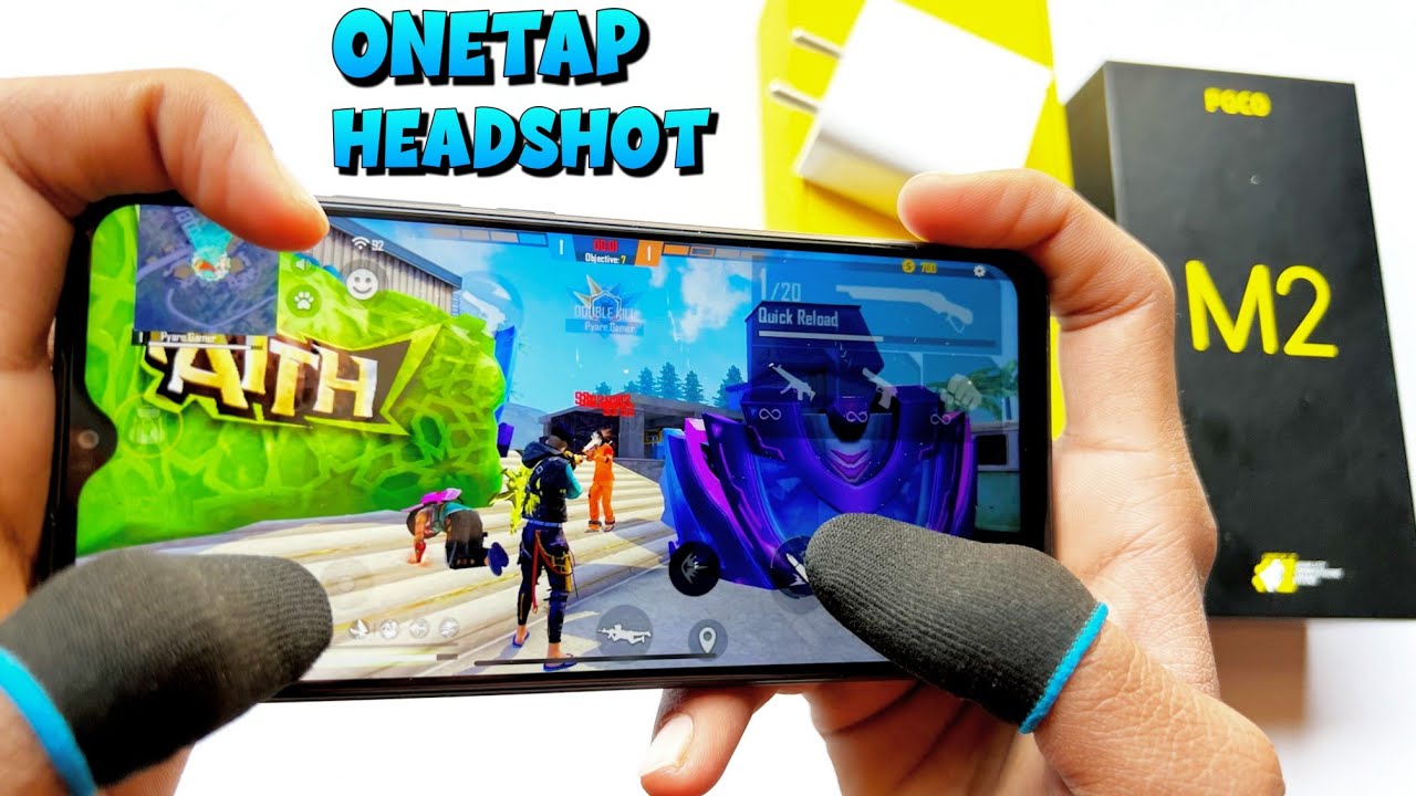 Poco M2 free fire gameplay 3 finger handcam one tap headshot MediaTek Helio G80