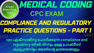 COMPLIANCE AND REGULATORY PRACTICE QUESTIONS//MEDICAL CODING//MEDICAL BILLING//CPC EXAM