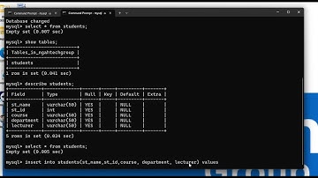 How to insert values into your table in mysql database lesson 4 by ngahtech group