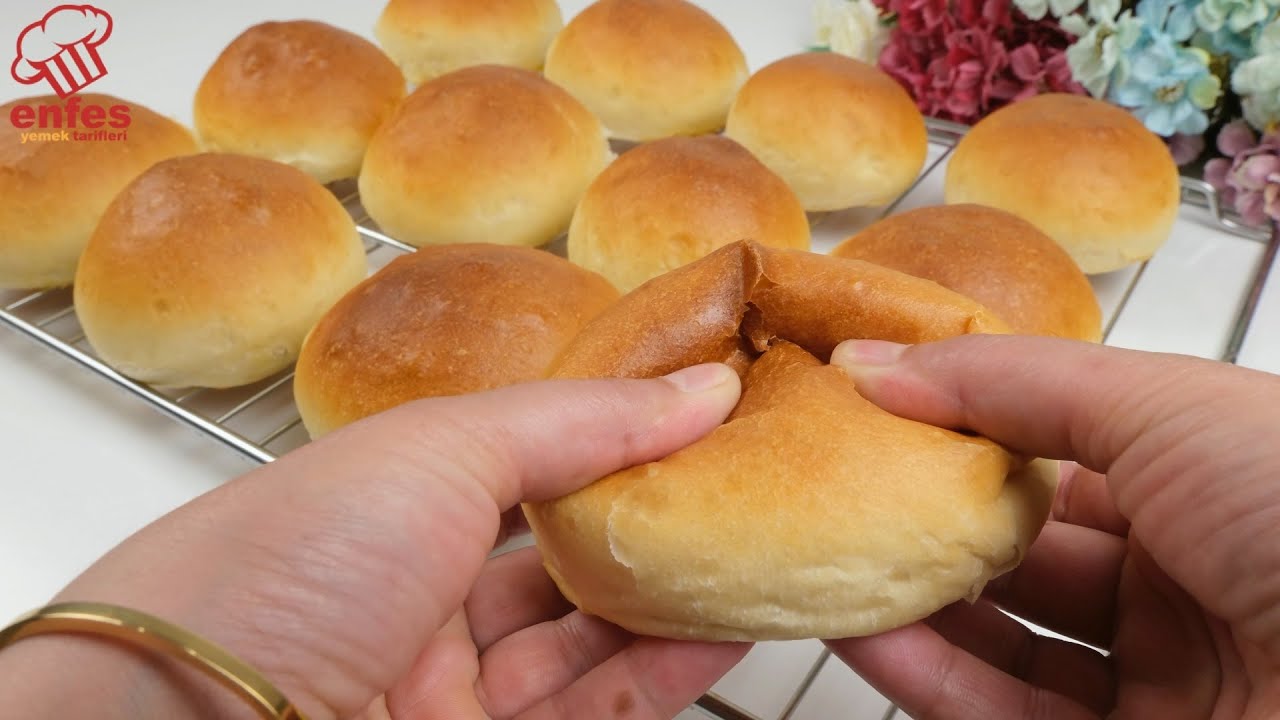 BU TARİF REKOR YAPILDI❗️ DENEMEYEN KALMASIN ✅️YUMUŞACIK GERÇEK HAMBURGER EKMEĞİ TARİFİ????