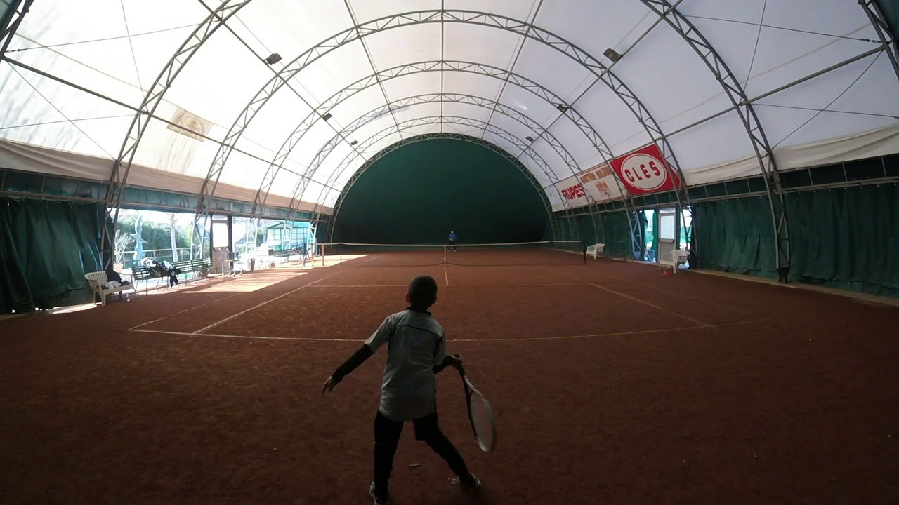 Tennis great player Davide 9 years training. UNSTOPPABLE