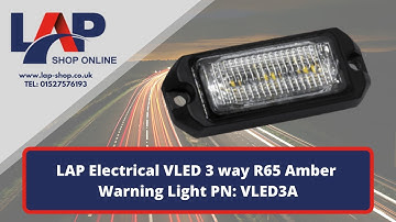 LAP Electrical VLED 3 way R65 Amber Warning Light PN: VLED3A - LAP-shop