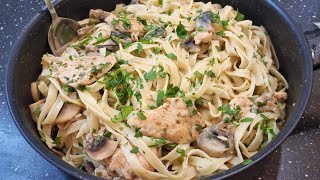 I've Never Had Such Delicious Pasta ! Chicken Fettuccine Alfredo Recipe