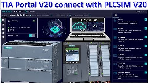 TIA Portal V20 simulation with PLCSIM V20 and PLCSIM Advanced V7