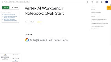 Qwiklabs | Vertex AI Workbench Notebook: Qwik Start [GSP076]