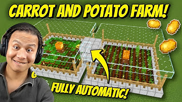 Minecraft Villager Auto Crop Farm Tutorial -  Potato Wheat Carrot Beetroot
