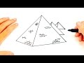 How to draw a Pyramid | Pyramid Easy Draw Tutorial