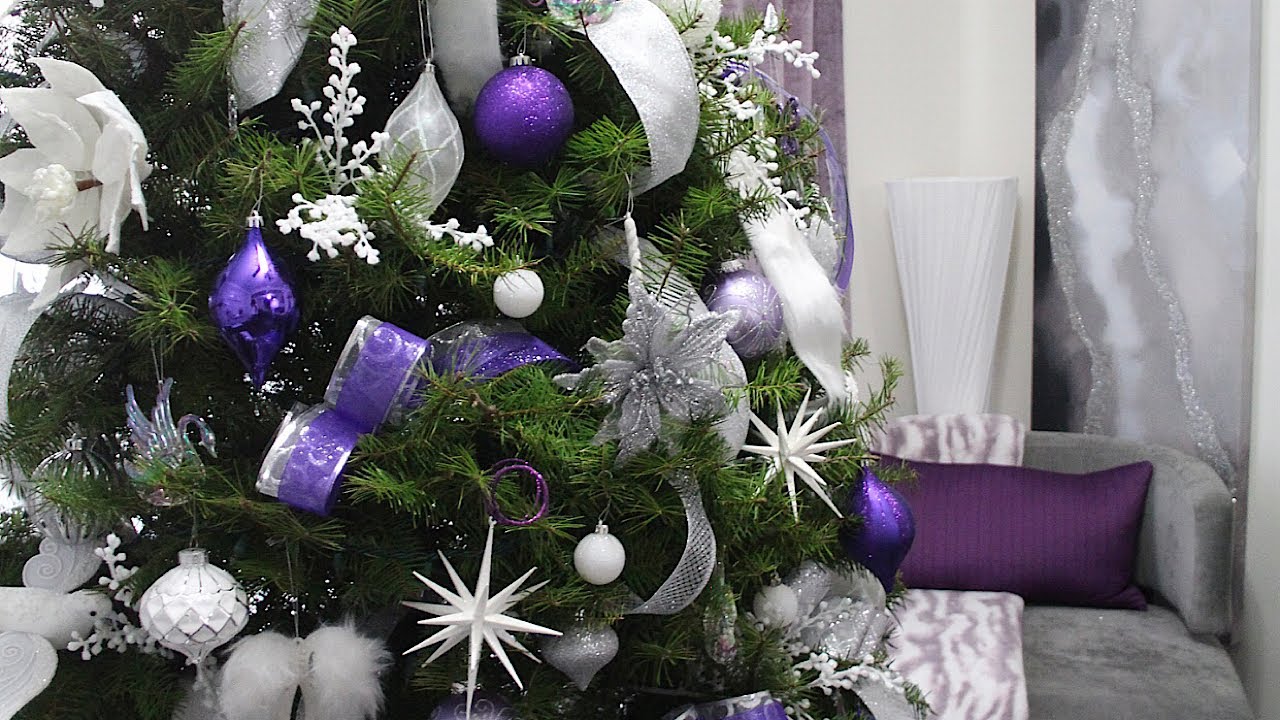 Christmas Tree. Purple and Silver - Kitchen Crafty Fun