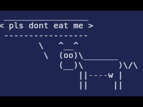 Cool linux trick #3: cowsay