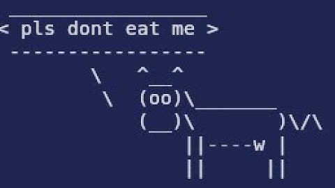 Cool linux trick #3: cowsay