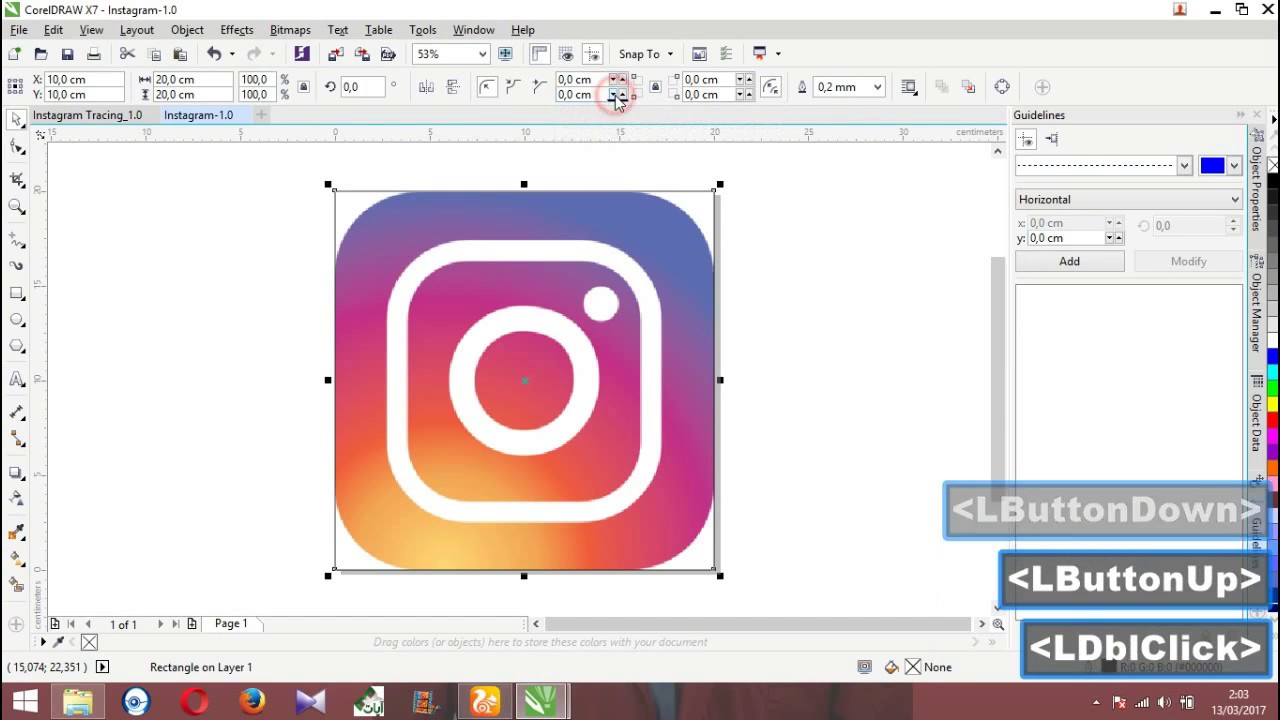 1 Coreldraw Tutorial Tracing Logo Instagram Youtube Gambar Lambang