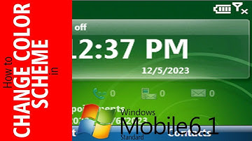 How to CHANGE COLOR SCHEME in Windows Mobile 6.1 Standard