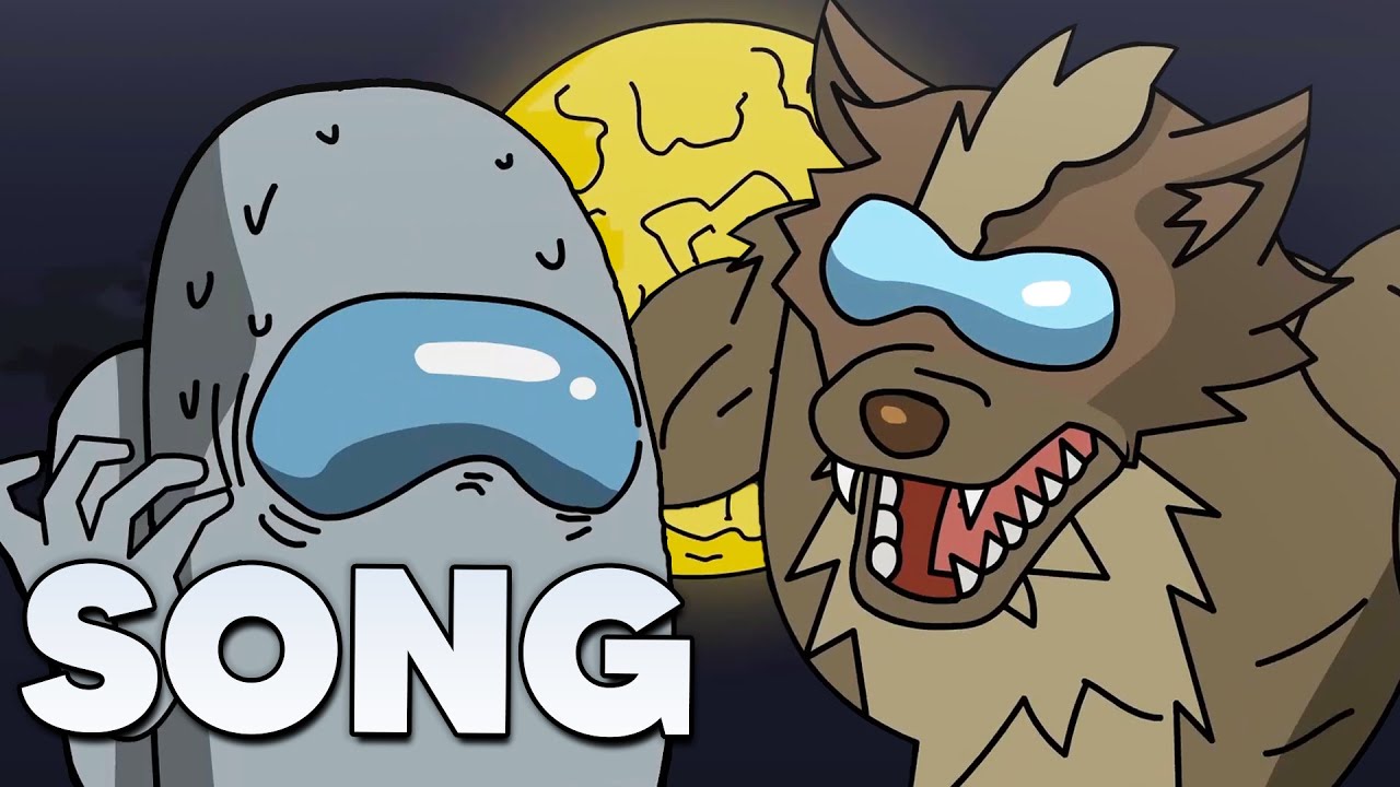 Among Us Werewolf Song   Staring at the Moon Cartoon Animation