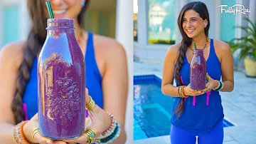 Antioxidant Rich Powerhouse Protein Blueberry Smoothie! (Yup...it's FULLYRAW VEGAN)