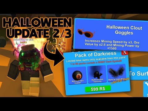15 Halloween Update Codes In Roblox Mining Simulator - new mythical crystal update codes area in roblox mining
