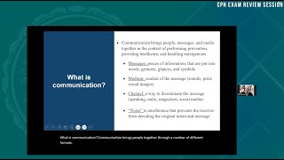 NBPHE's Virtual CPH Exam Review - Communications