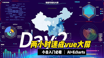 两小时速成vue3、Echarts数据可视化大屏#前端 #软件开发 #ai #vue