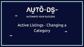 Active Listings  - Changing a Category