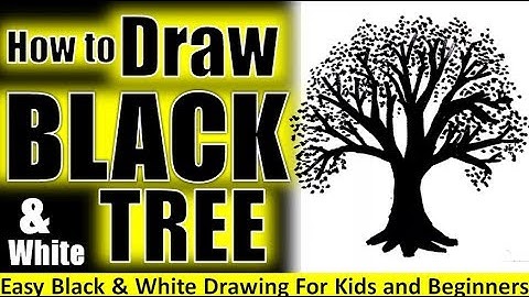 How to draw a  black and white tree | tree drawing | By Prakhar Shrivastava