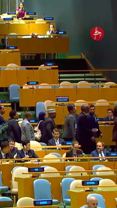 Moment dozens of diplomats walk out of Benjamin Netanyahu’s United Nations speech