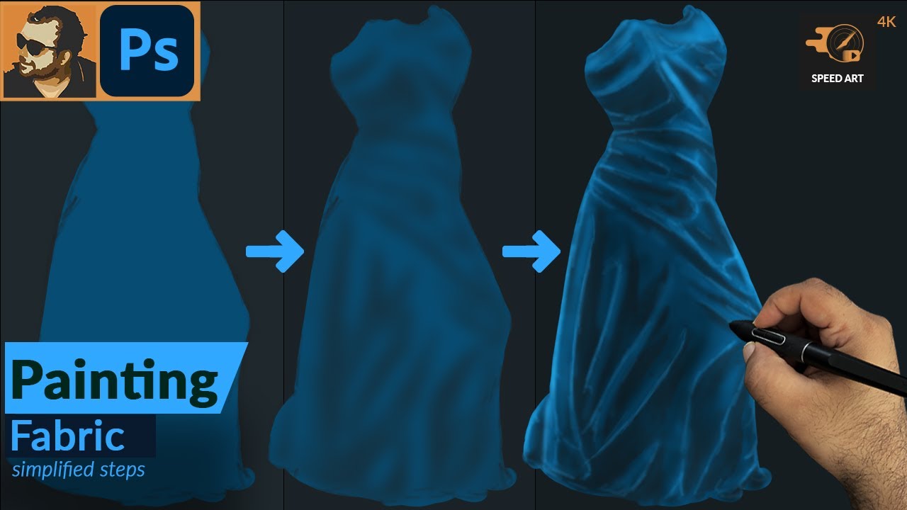 Simplified Steps For Painting Fabric Dress In Adobe Photoshop Steps simplified-steps-for-painting-fabric-dress-in-adobe-photoshop-steps