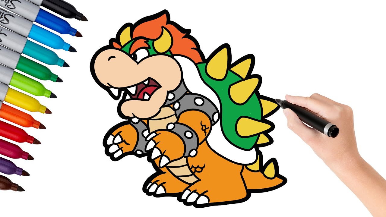 How to Draw Super Mario Bros, Bowser & Koopalings #226