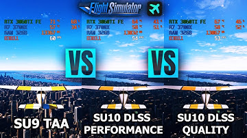 SIMUPDATE 9 VS SIMUPDATE 10 COMPARAISON | NVIDIA DLSS TEST | BEFORE DRIVERS UPDATE | FS2020