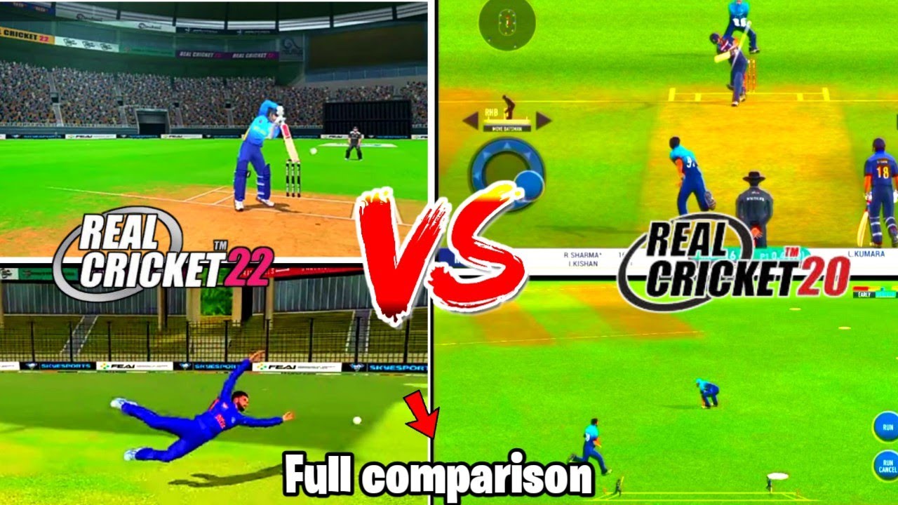 Real cricket 22 VS Real cricket 20 Full Comparison with details #rc22 # ...