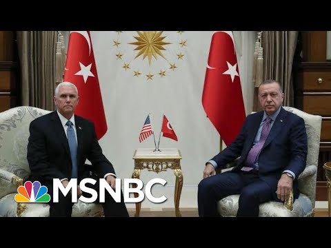 Pence Meets With Erdogan To Call For A Ceasefire In Northern Syria | Hallie Jackson | MSNBC