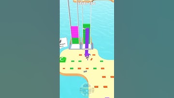 Bridge Race 3D game in MAX LEVEL ( Level -136 ) #shorts #gaming #bridgerace #maxlevel