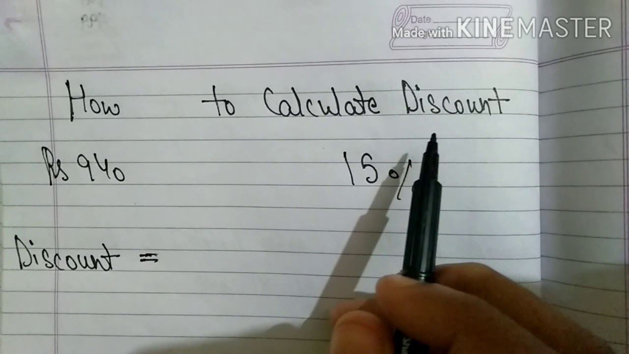 How to calculate discount percentage in 30 seconds YouTube
