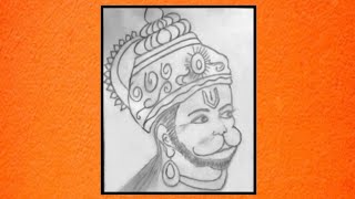 how to draw lord hanuman face drawing.