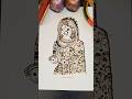 Easy Bridal Portrait Mehndi Design | Beautiful Bride Drawing in Henna | Creative Mehndi Art #shorts