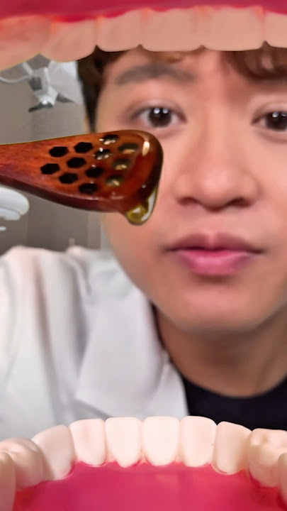 Dentist scoops HONEY from your teeth?! #asmr