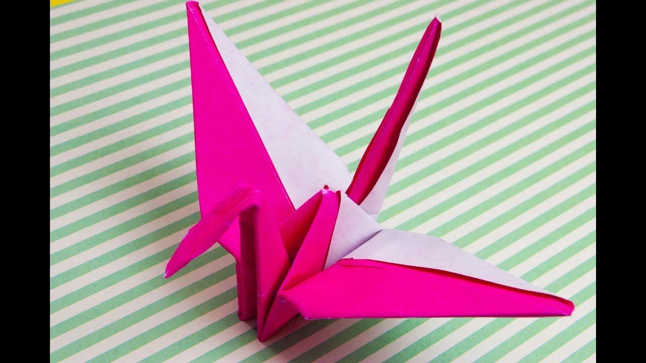 How To Make A Paper Red And White Crane Origami