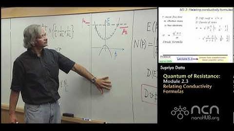 nanoHUB-U Fundamentals of Nanoelectronics I: M2.3 Quantum of Resistance - Conductivity Formulas
