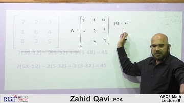 CA AFC 03 QM Maths by Sir Zahid Qavi Lecture # 09 (Chapter # 10)