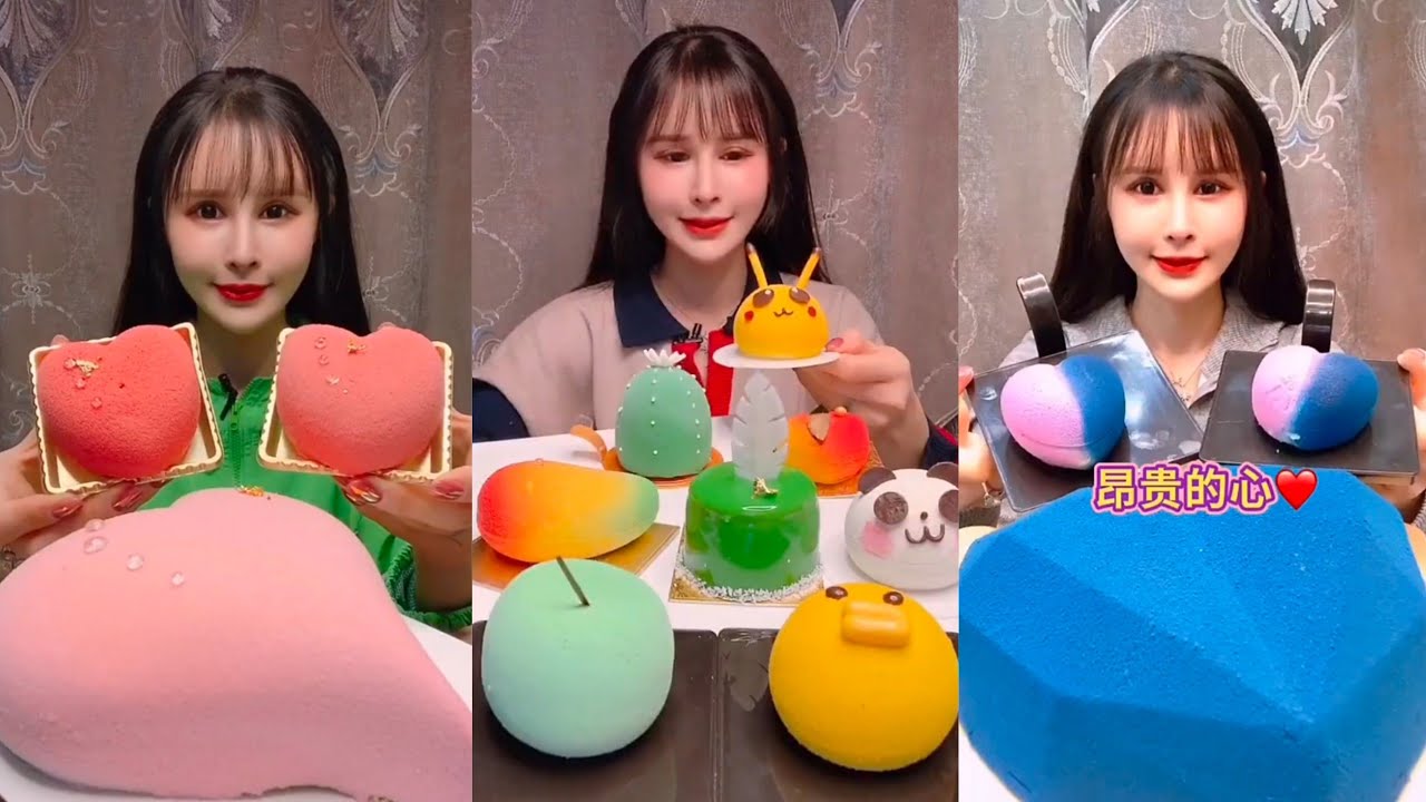 คนสวยกินของหวานโชว์ 🍡🍩🍰Eating show  chainess girl eating dessert คนจีนกินโชว์ ep.12