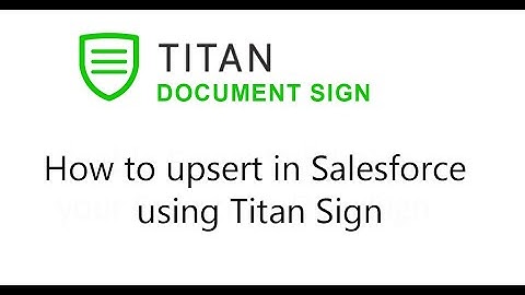 How to upsert in Salesforce using Titan sign