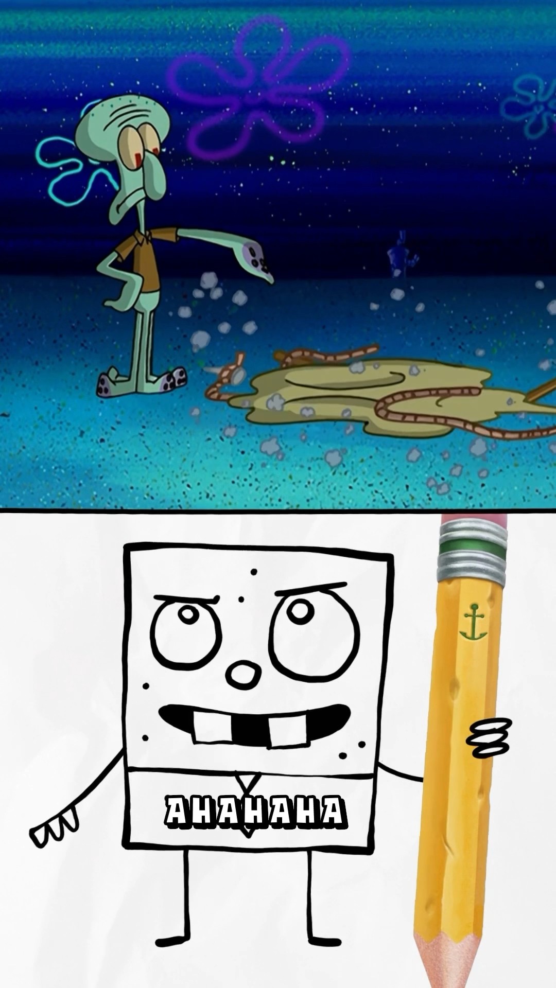 DoodleBob isn’t afraid of Sea Bears, they are afraid of HIM ? | SpongeBob #shorts