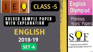 SOF IEO 2018-19 SET A SOLVED PAPER Olympiad Exam #IEO @KNOWLEDGE_TANG