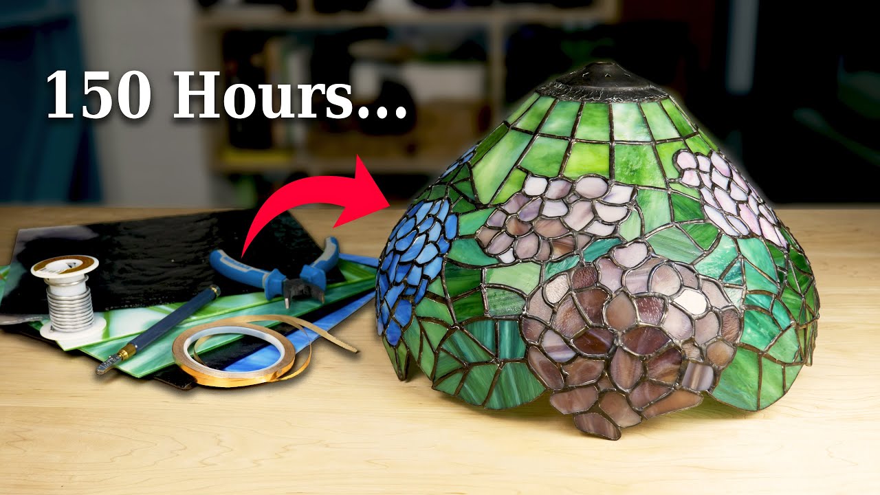 I Built A Custom Tiffany Style Lamp as My First Big Stained Glass Project