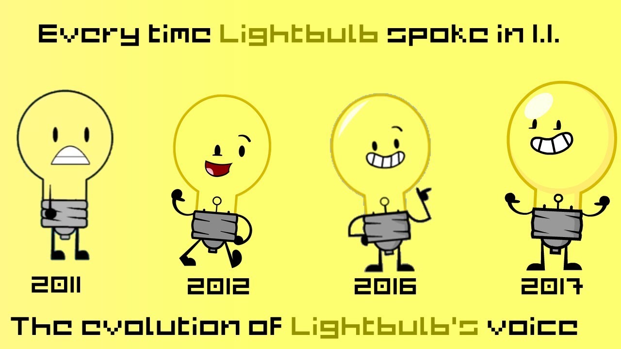 Download Everytime Lightbulb spoke in Inanimate Insanity [Evolution of Lightbulb's voice]