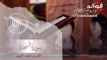 تلاوة مميزة لسورة السجدة || القارئ أحمد العبيد