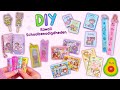 DOE HET ZELF KAWAII SCHOOLBENODIGDHEDEN - BLADWIJZERS, MINI-NOTITIEBOEKJES, LINIAAL EN MEER...