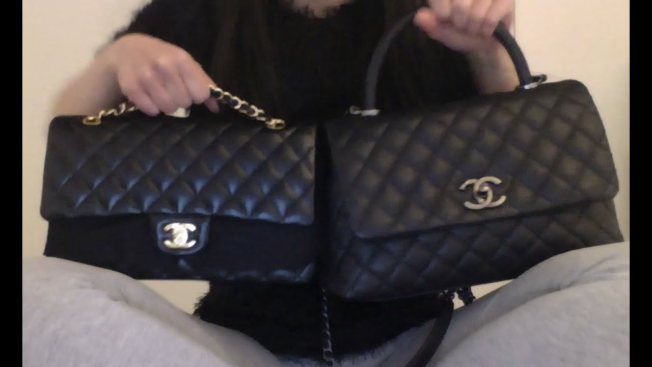 Chanel Coco Handle Bag Review/Comparison with Classic Flap - YouTube