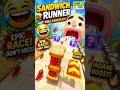 😂 Funniest Sandwich Runner Gameplay Ever #shorts #ytshorts #comedy @gaming